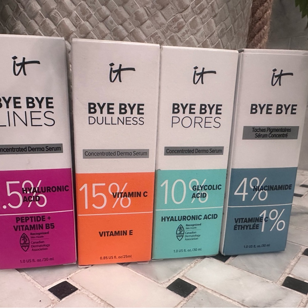 IT Cosmetics Bye Bye Serum Collection - Pink, Orange, Teal, Blue all 4 fullsize!